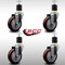 Service Caster 4'' SS Maroon Poly Wheel Swivel 1-7/8'' Expanding Stem Caster Set, 4PK SCC-SSEX20S414-PPUB-MRN-178-4 - alternate 4